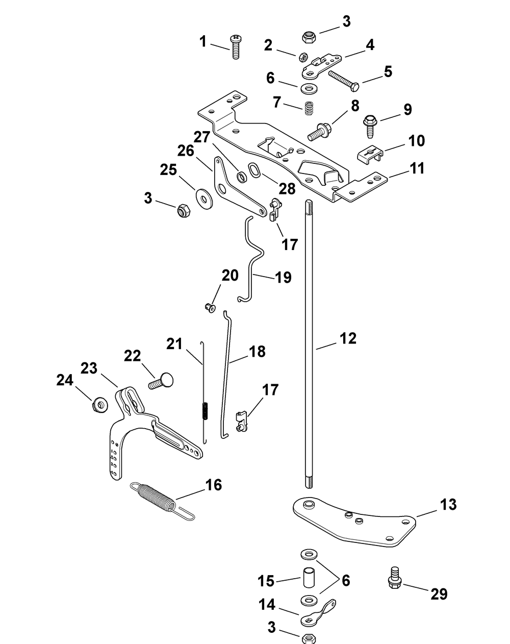 Kohler Cv680-3044 Engine Controls Diagram and Parts List for Z-FORCES48 (53BH5FJB-53BH5FJB050)(2012) Cub Cadet Lawn Tractor